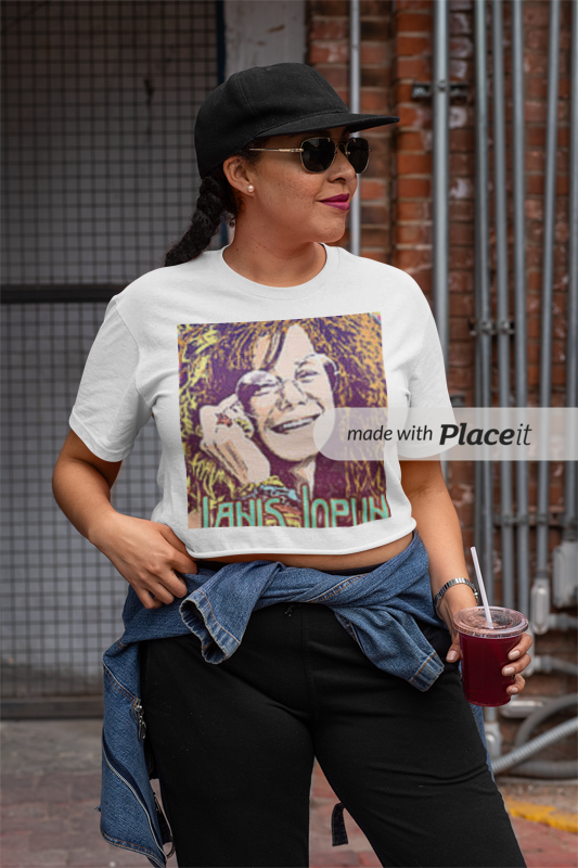 janis joplin crop tee