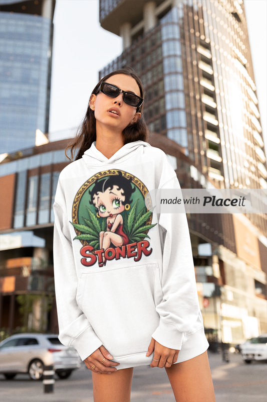 betty boop stoner adult hoodie