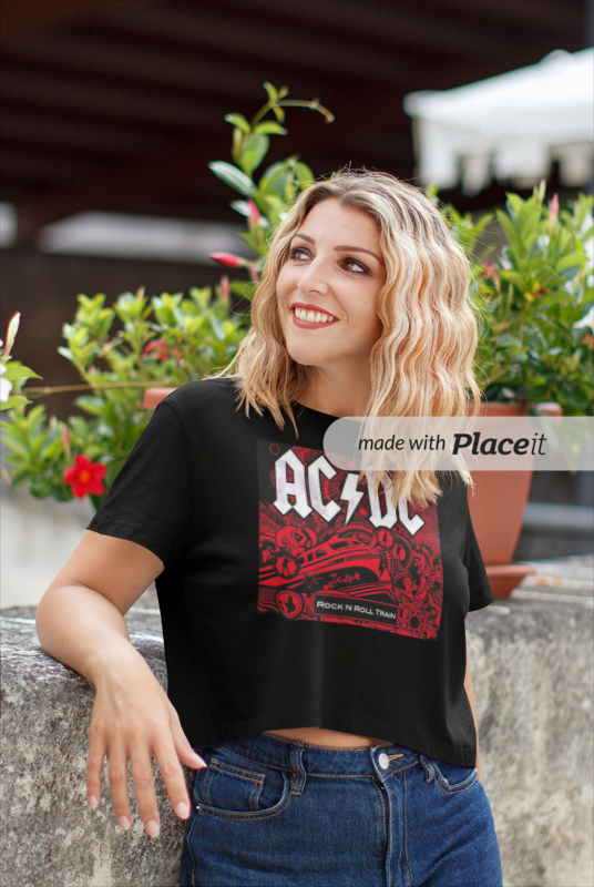 ac/dc train crop top