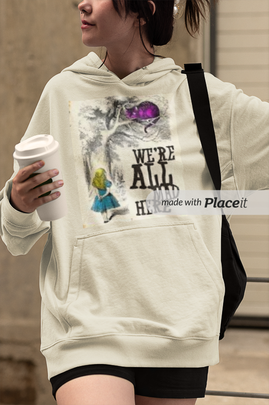 all a little mad alice adult hoodie