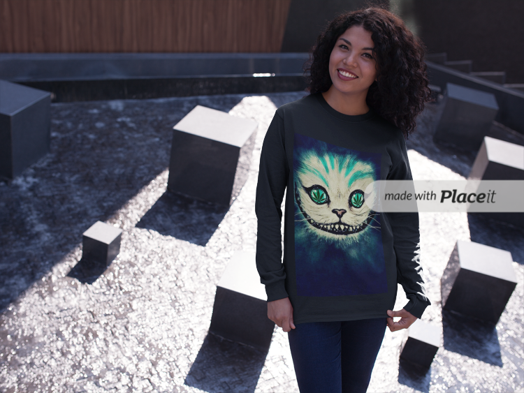 cheshire cat basic long sleeve tee