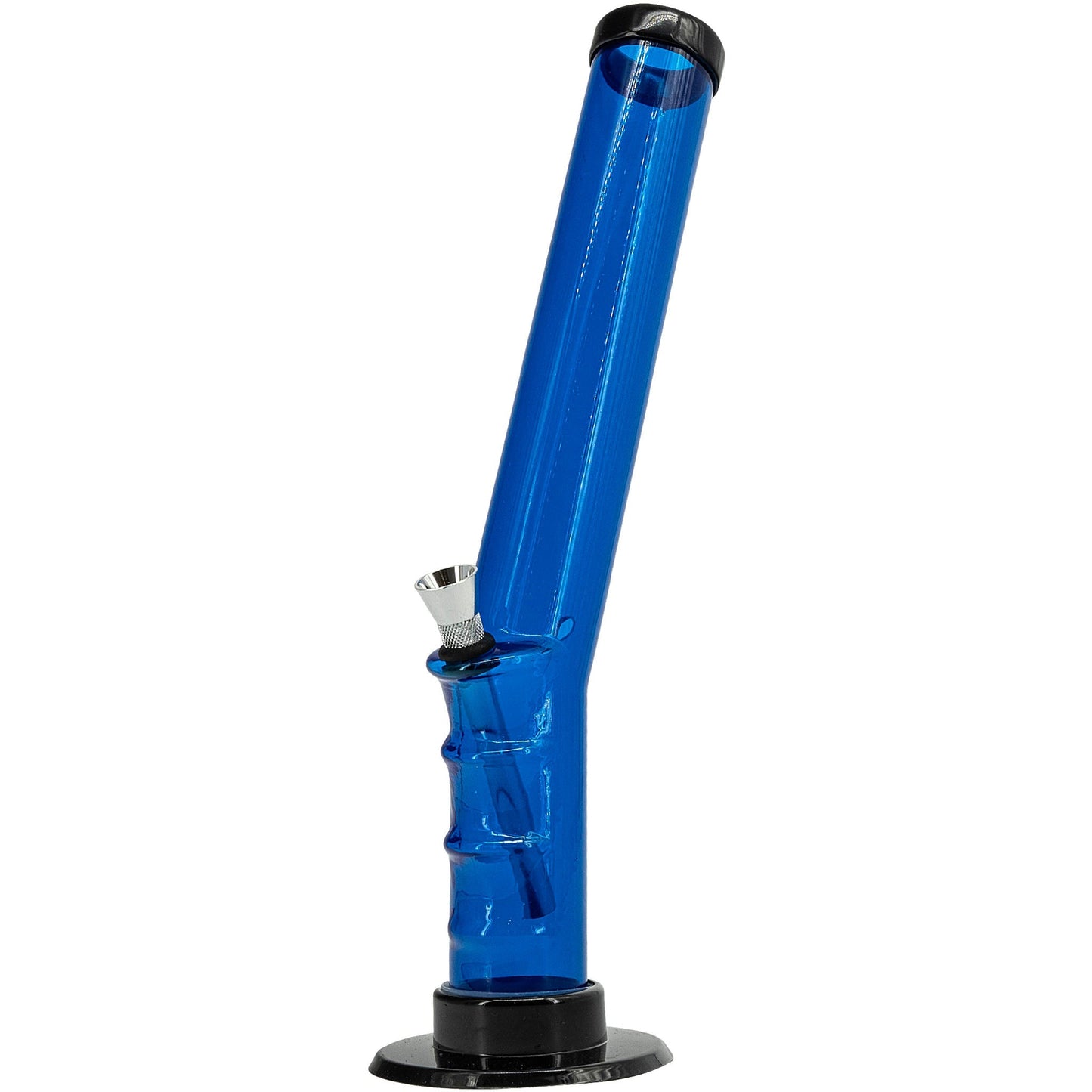 Acrylic Angled Straight Tube Bong 9-12"