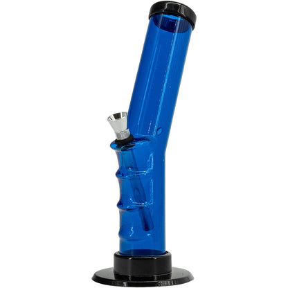 Acrylic Angled Straight Tube Bong 9-12"