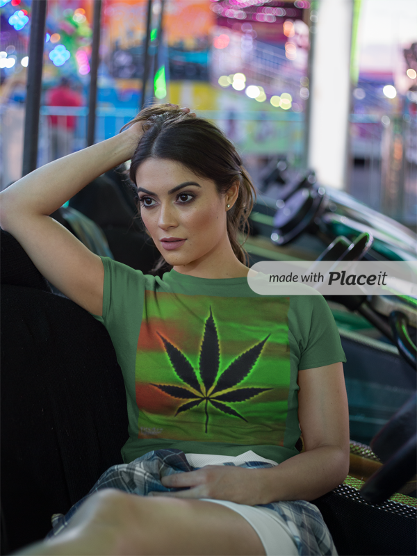 red n green marij leaf crop top